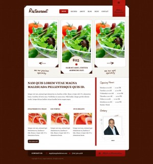 deal of the day modern restaurant website design